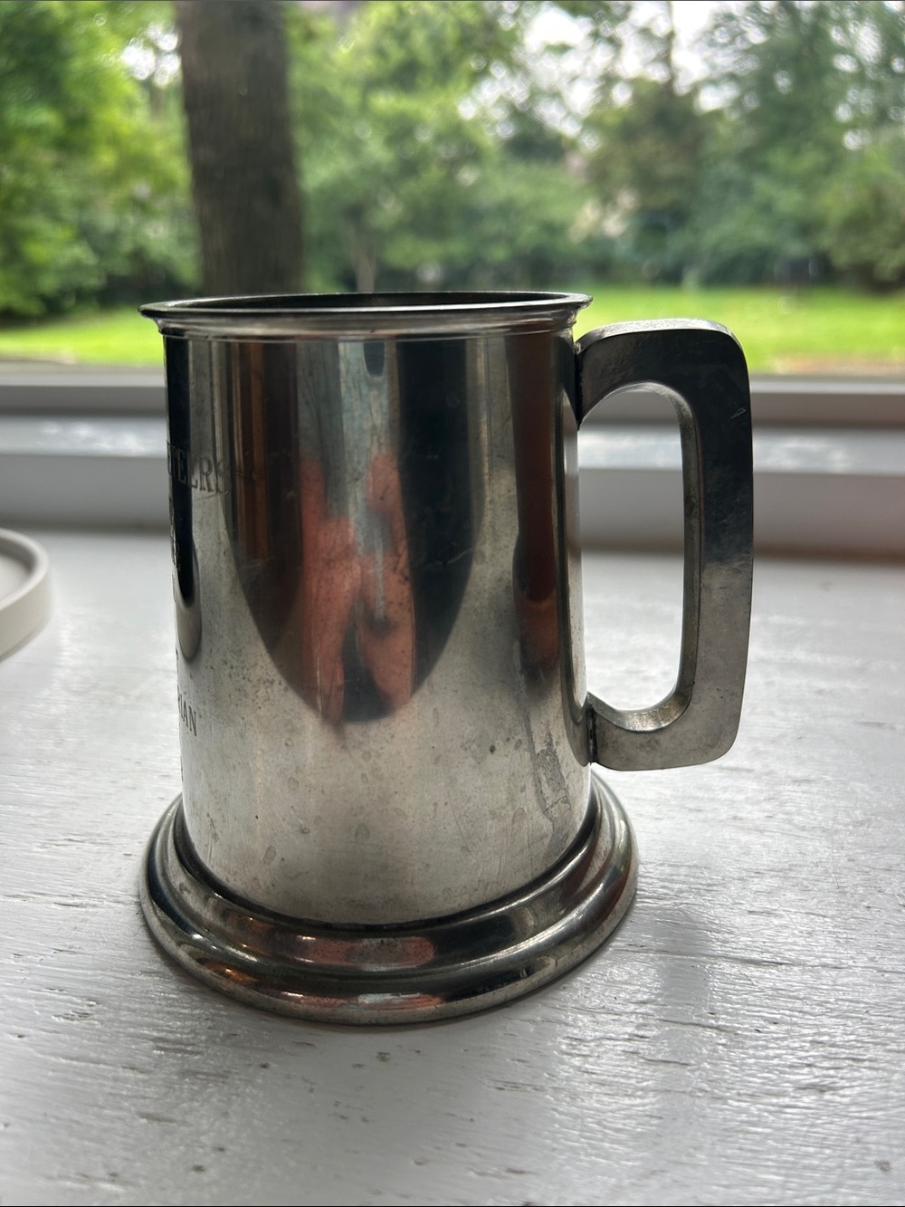 Vintage Leonard Eales of Sheffield pewter tankard